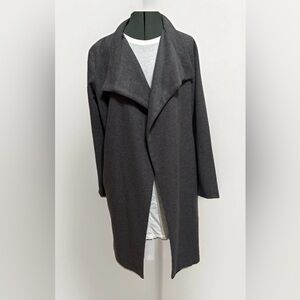 Anthropologie Piko 1988 gray wool blend lined lightweight wrap coat